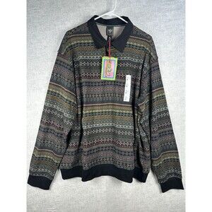 NWT Houston White Striped Sweater Size XL Polo Multi Color Grandpa Dad Core